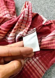 Levi's Red Plaid Short Sleeve Boxy Shirt
