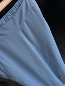 Sky Blue Highwaist Trousers For Women