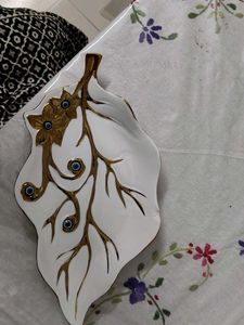 Imported Leaf Shaped Decorative Plate
