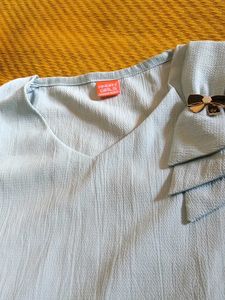 Cute Light Blue Top with Bow