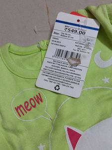 3-6 mnth new Cute Cat Print Cotton Pajama Set