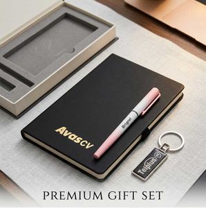 Premium Gift Set - Notebook, Pen, Keychain