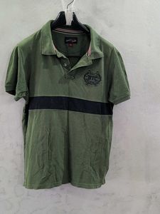Men's Green &amp; Black Polo Shirt