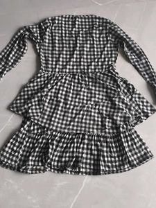 Black &amp; White Gingham Dress cotton frock