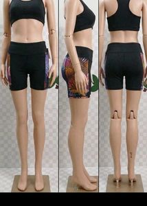 (400)Tropical Print Athletic Shorts