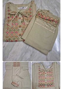 Maroon Printed Kurta Set