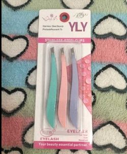 YLY Stainless Steel Eyebrow Tweezers Set