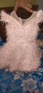 Preety peach baby frock