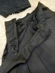 Black Pleated Skirt with shorts