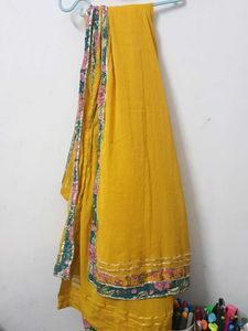 Floral Print Kurta with Palazzo &amp; Dupatta