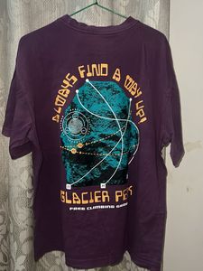 H&M Purple Graphic Print Oversized T-Shirt