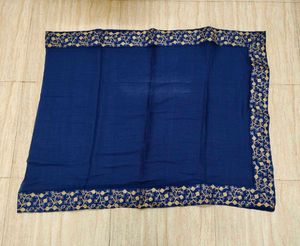 Royal Blue Embroidered Gown Dupatta Set
