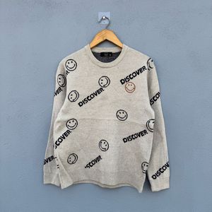 Smiley Face Discover Print Sweater