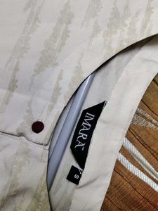 Cream Cotton Kurta with Floral Print