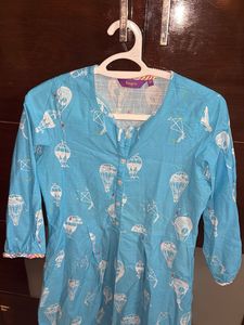 A line Blue Kurta