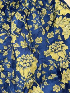 Blue Floral Mini Skirt