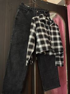Chic Black & White Plaid Shirt