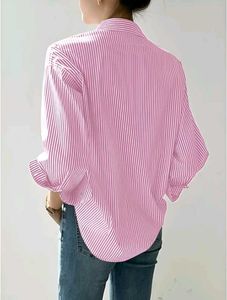 Pink Striped Button-Up Shirt