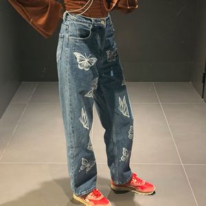 Butterfly Print Y2k Jeans