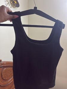Black Ribbed Tank Top