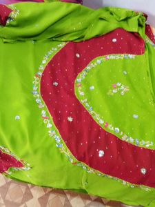 With Blouse 36 Size Saare Gold Patti