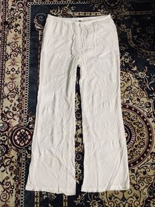 White Palzzo Drawstring Pant