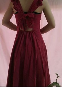 Maroon Mid Dress