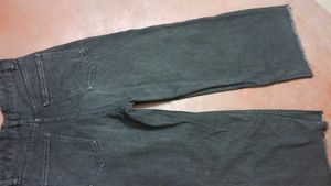 Zudio Black Ripped Flared Jeans | High Waist