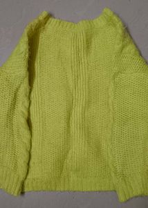 Neon Yellow Knit Pullover