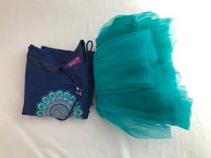 Navy Blue & Green Ethnic Set(Girl’s)