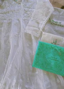 Elegant White Chikankari Kurta