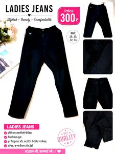 Stylish Black Ladies Jeans