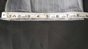 Bluish Grey baggy barrel leg pinstriped pants