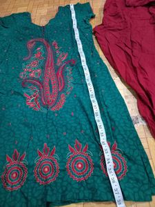 Teal &amp; Maroon Indian Salwar Kameez Set