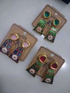 combo of 3 Handmade Festive Earrings