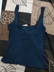 Dark Blue Sleeveless Tank Top