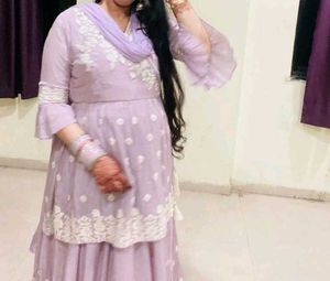 ✨Graceful Lavender Flared Dress