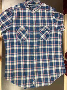 Men's Blue Button-Up Shirt