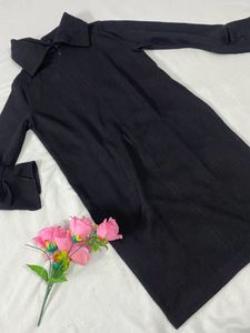 Korean Black Winter Dress