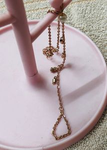 Elegant Pearl &amp; Charm Hand Chain
