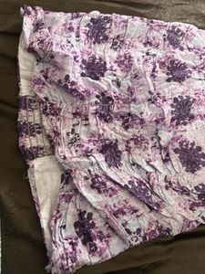 Purple Floral Mini Dress