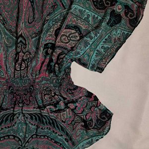 Y2k Vintage Desi Chatpata Paisley Print Kaftan Top