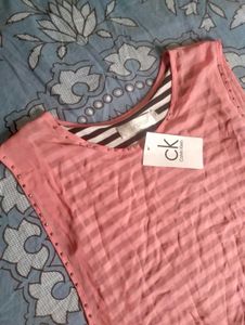 Calvin Klein Striped Layered Top