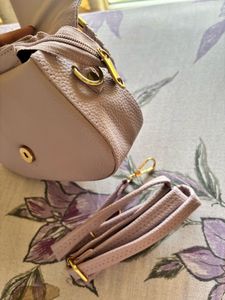 Chic Lavender Handbag- leather