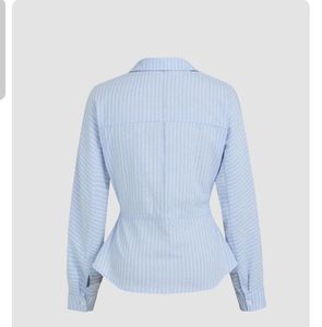 Light Blue Striped Button-Up Shirt