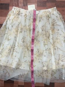 Sheer Floral Skirt-mini
