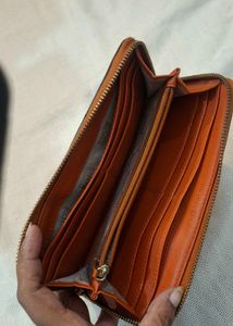 Michael Kors Orange Leather Wallet