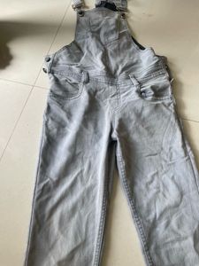 Women's Grey Denim Dungree Overalls
