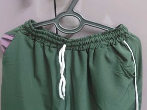 Aesthetic Green Bow Pants