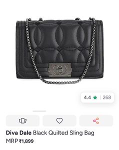 Chic Black Quilted Chain Bag